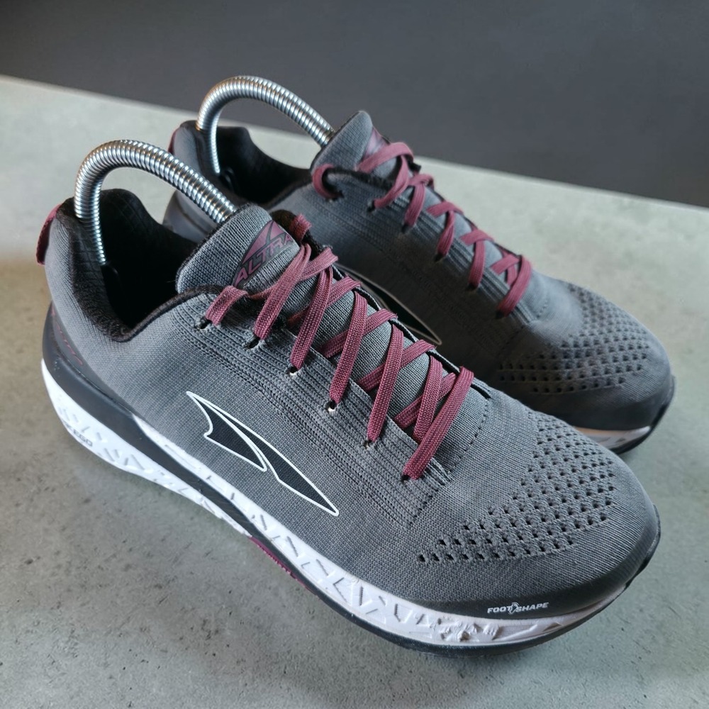 Altra Gray Burgundy Running Hiking Shoes Women's Size 8 Sneakers ALW1948G220